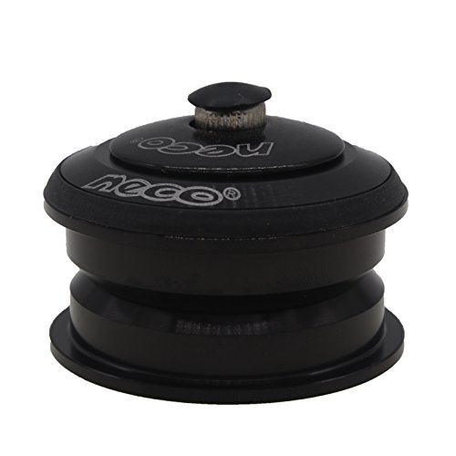 NECO H125 1-1/8" 28.6mm Stem Semi Integrated Threadless Bike Headset Ø44mm Headtube Head Tube (Black)
