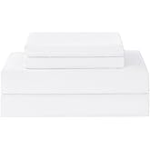 King Size Sheets Set Cooling Deep Pocket Bed Sheet Sets, White Soft Microfiber Oeko-Tex Hypoallergenic Sheets & Pillowcases Wrinkle Free Bedsheets