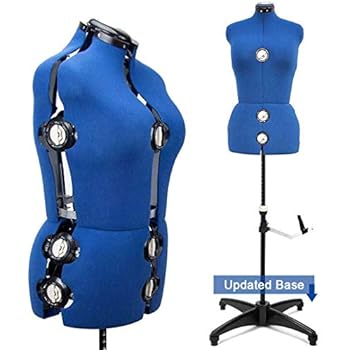 13 Dials Female Fabric Adjustable Mannequin Dress Form for Sewing, Mannequin Body Torso with Tri-Pod Stand, Up to 70