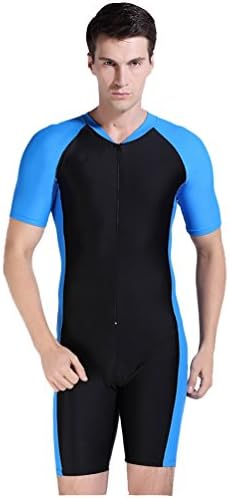 Roluck Men Surfing Suit Fashionable One Piece Short Sleeve Wet Suit