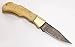 RA-5167-B Custom made damascus steel folding lock back knife bone handle and brass bolster,