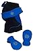 N'Ice Caps Little Boys and Baby Embroidered Wrap Around Hat and Mitten Set