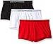 Emporio Armani Men's 3-Pack Cotton Trunks, Black/White/Red, X-Large