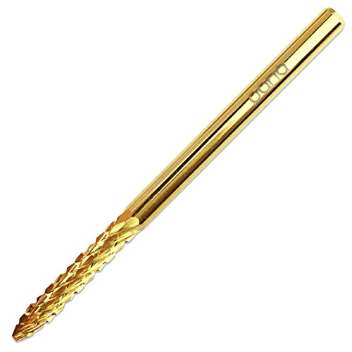 Pana 3/32" Under Nail Cleaner Safety Nail Carbide Bit - Gold Color (Grit: Coarse - C) for Electric Dremel Drill Machine