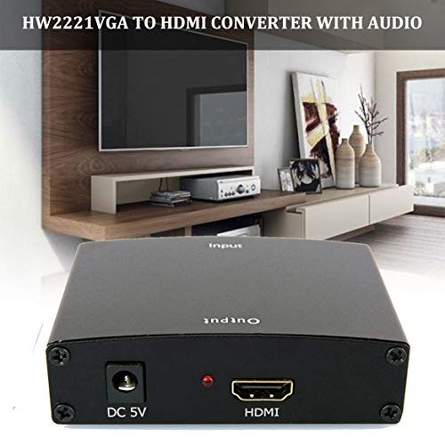 Dalkeyie Vga to Hdmi Converter with Audio Vga to Hdmi Iron Box Vga to Hdmi Video 1080P Plug and Play Easy to Carry