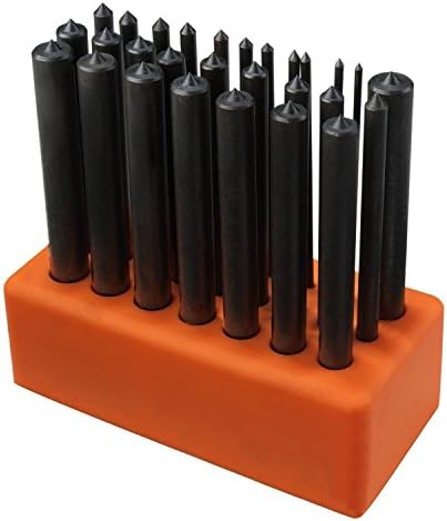 28pc Transfer Punch Set | Steel Metal Tool Stand 3/32" to 1/2" Index 17/32"