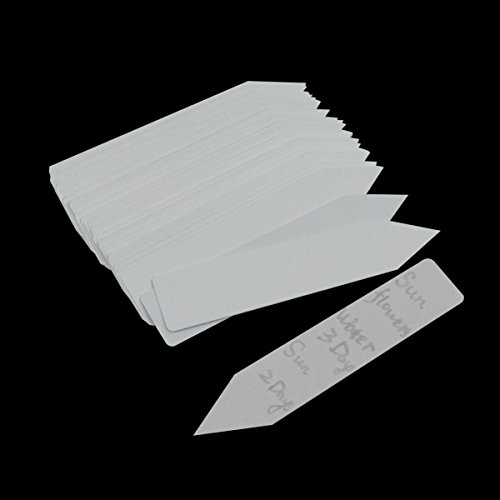 vivian 4" White Plastic Plant Seed Label Pot Marker Nursery Garden Stake Tags 10cmx2cm Set of 100pcs