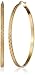 Amazon Essentials Stainless Steel 18k Gold-Plated Textured Hoop Earrings, (previously Amazon Collection)