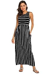 Hount Summer Striped Maxi Dresses for Women