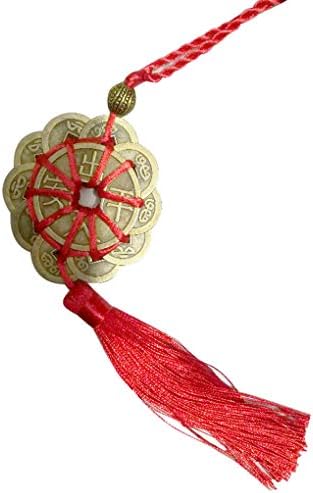 Lorjoyx Chinese Knots Handmade Car Ornament Tassels Chinese Feng Shui Money Coins Office Decorations