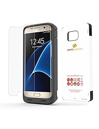 Funda de batería para Samsung Galaxy S7 Edge + 9H Protector de Pantalla, ZeroLemon S7 Edge 8500 mAh Carcasa de batería con suave TPU Full Edge Protección Negro con 9H Sceen Protector (no para Samsung Galaxy S7)