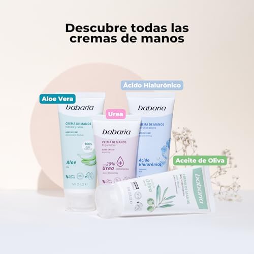 Babaria - Creme para Mãos Rachadas e Secas | Creme de Mãos Reparador com Azeite | Chilblains Creme | Creme de mãos de trabalho