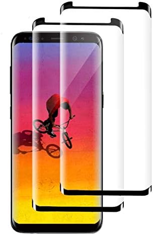 Galaxy S9 Tempered Glass Screen Protector,[2 -Pack],[9H Hardness],Tempered Glass Protector Compatible for Samsung S9 (5.8 inch) with Camera Lens Protector,[Case Friendly] (Black)