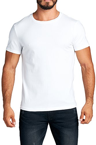 COMMON BASIC Men's Short Sleeve Round/Crew Neck and V-Neck T-Shirts S-2X