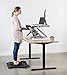 VIVO White Deluxe Height Adjustable 36 inch Standing Desk Converter, Sit Stand Tabletop Dual Monitor and Laptop Riser Workstation, DESK-V000DW