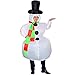 Wecloth Christmas Inflatable Snowman Cosplay Costume Party Fancy Dress Blow Up Body Suit Jumpsuit (Adult)
