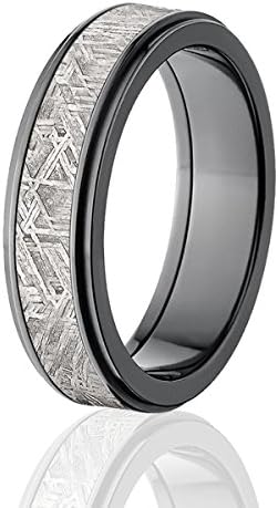 meteorite wedding band
