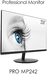 MSI PRO MP242 Monitor 24 Inch FHD IPS 75Hz HDMI VGA Eye Care Business Display view 13