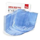 100 PCS 6" x 6" Round End Heat Shrink Wrap Bags for Bath Bombs, Gift Baskets, Multipurpose Soap Making, Cookies and Handmade Crafts Bags