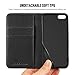 SHIELDON Leather Case for iPhone 5S / iPhone 5, 100% Genuine Natural Leather Wallet Case, Flip Book Style Protective Cover, with Stand Function, Cards Slots, Magnetic Closure (Solid Black)
