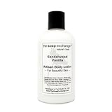 The Soap Exchange Body Lotion - Sandalwood Vanilla Scent - Hand Crafted 8 fl oz / 240 ml Natural Artisan Skin Care for Hand, Face, & Body, Moisturize, Hydrate, & Protect. Made in the USA.