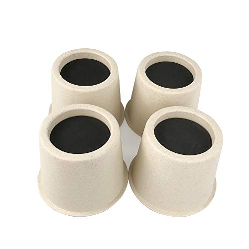 MIIX-HOME-Bed-Risers-Natural-Fiber-Quality-Without-Pollution-for-TwinQueen-Size-Furniture-Chair-Table-Risers-Bed-Risers-Set-of-4PCS-Beige
