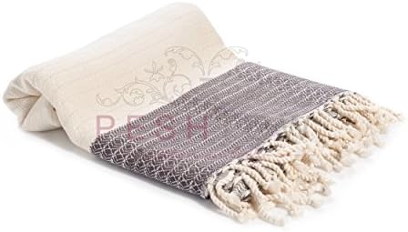 Turkish Peshtemal Towel, Turkish Fouta, Kadirga Peshtow (Gray)