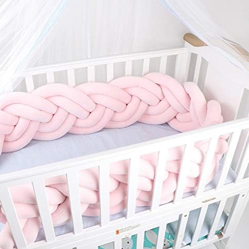 ZHZG Cot Bed Bumper Braid, Crib Guardrail Hand-woven Twist Placket Fence Newborn Baby Protective Bed (Color : A, Size : 1.5m)