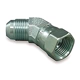 Eaton Aeroquip 2070-10-10S 45 Degree Swivel Nut Elbow, JIC 37 Degree End Types, Carbon Steel, 5/8 JIC(f) x 5/8 JIC(m) End Size, 5/8