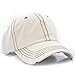 Plain Solid Color Thick Thread Vintage Distressed Baseball Cap Hat