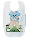 Just Add A Kid Baby Boy's Golf Action 418 Baby Bib 0-6 Months White