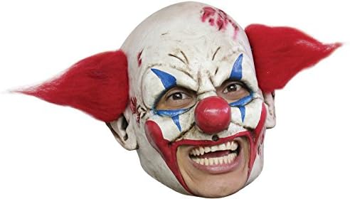 Ghoulish Men's Deluxe Chinless Clown Horror Party Latex Halloween Costume Mask