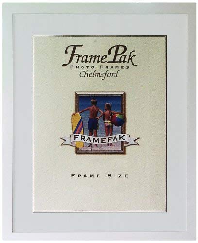 FRAMES BY POST White with White Mount 12 x 10 Picture Size 10 x 8 Inch 25 mm Wide H7 Picture Photo Frame — image 1