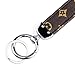 Qiker Wristlet Keychain, Luxury Street Fashion PU Leather Hand Wrist Lanyard Durable and Premium Quality with Metal Key Holder Key Ring Wristlet Strap for Girls Women (Brown)