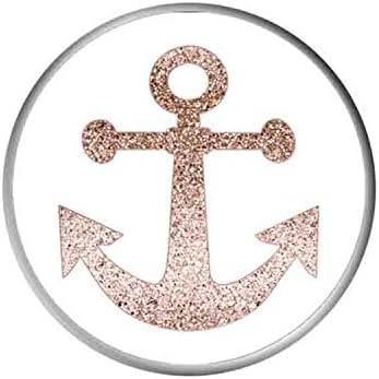 Mobile Cell Phone Stand Holder, 360 Degree Rotation Phone Holder for iPhone,iPad, Samsung, Nintendo Switch - Sparkling rose gold anchor