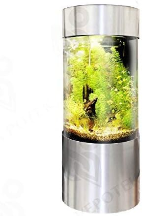 Amazon Com Vepotek 70 Gallon Full Acrylic 360 Cylinder Aquarium full acrylic 360 cylinder aquarium tank w stainless steel trim 55 gallons tall base version