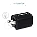 Tranesca Dual USB Port Wall Charger with Foldable Plug for iPhone X/8/7/6S/6S Plus/6 Plus/6, Samsung Galaxy S9/S8/S7/S6/S5 Edge, LG, HTC, Kindle and More-Black