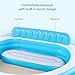Sable Inflatable Pool, Blow Up Swimming Pool, for Family Party Water Sports with Backrest and Built-in Bench, Blue & White