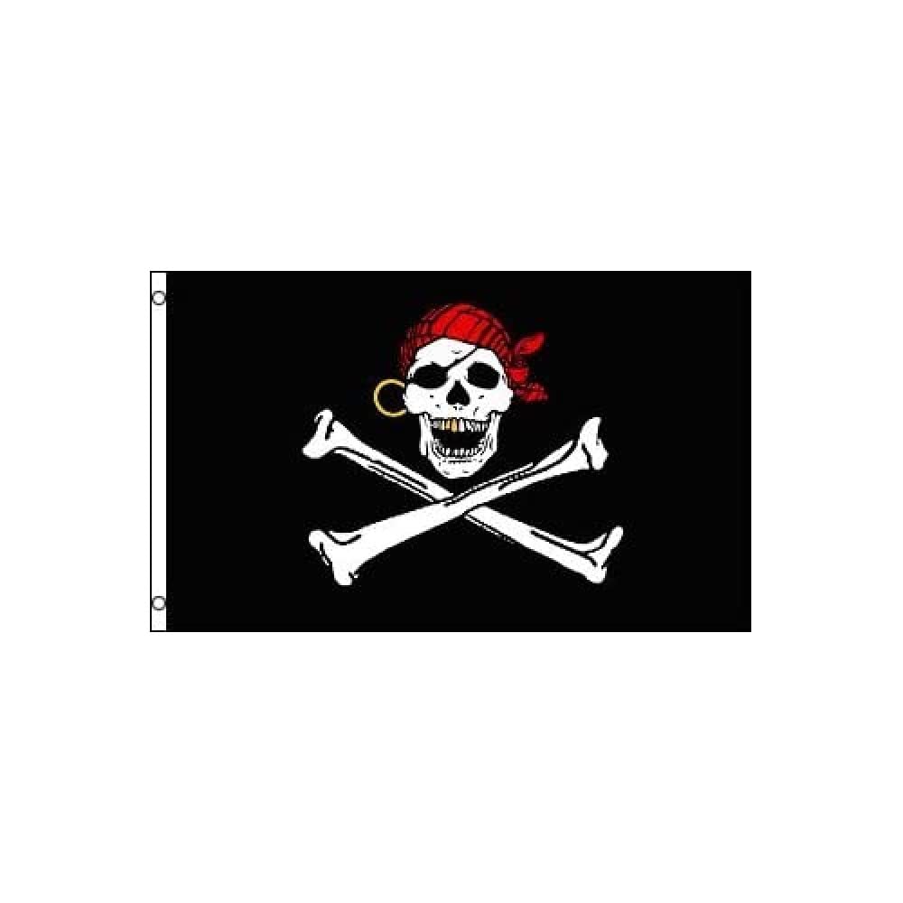 AZ FLAG - Gold Teeth Pirate Flag - 3x5 Ft - 100D Polyester Skull Pirates Banner with Two Metal Grommets - Fade Resistant - Vivid Colors - 3' x 5' Feet - 150x90 Cm