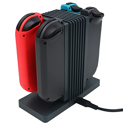 J&TOP 4 in 1 Joy-Con Charge Dock for Nitendo Switch with USB-C Cable - Thumbnail 2