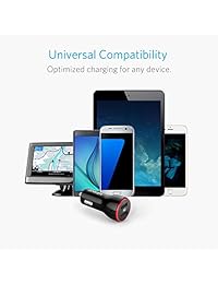 Cargador de coche Anker, USB doble, 24 W, cable 2 + 3 pies, micro USB para combo de cable USB, para Samsung Galaxy S6, Edge, Plus, Note, Nexus, HTC, Motorola, Nokia y más