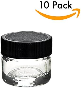 Klutch Goods Glass Jars with Lids 5ML (10 Small Jars) - Air Tight Leak Proof Containers with Lids (10)