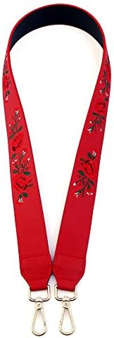 Red Rose Replacement PU Leather Handbags Strap Shoulder Bag Strap Accessory 3.8 x 90cm