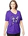 Just My Size Women's Plus-Size Short-Sleeve V-Neck Graphic T-Shirt with Side Shi Tourmaline Heather XXXXX-Large