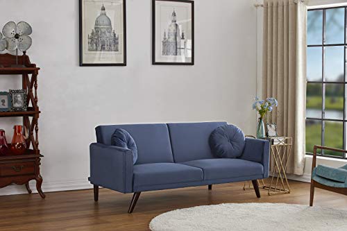 Container Furniture Direct Vintage Modern Retro Style Velvet Living Room Futon…