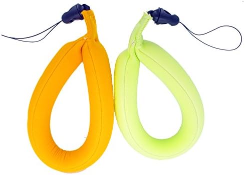 (2 Pack)Honac Camera Float Foam Floating Camera Wrist Strap for Underwater GoPro, Panasonic Lumix, Nikon COOLPIX S33 and Other Cameras (Green and Orange）