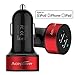 [Certified by Apple - Lifetime Warranty] ACEPower® Dual USB Ports 3.4A/17W Portable USB Car Charger for iPhone 6 6plus 5 5S 5C 4 4S,iPad 4 3 2,iPad mini,iPad air Battery Power Supply for All Apple Device, Galaxy, Cell Phones, Tablet, Android Devices, Portable Cigarette Lighter Plug, Mobile Travel Charging Station 12V Input (Lightning Cable/Adapter Not Included)- Premium MFI Quality (Black w. Red Band)