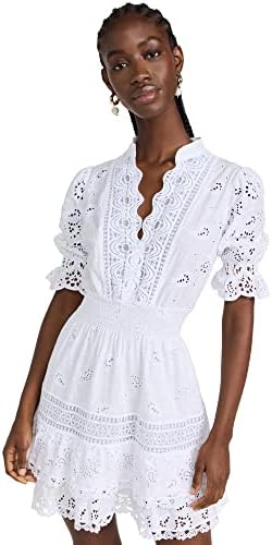 love shack fancy stella mini dress LoveShackFancy Stella Ruffled Frill Mini Lace Dress