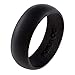Honor Eternity Ring Men Silicone Ring Premium Grade Wedding-Bands for Active Men, Athletes, Comfortable Fit Jet Black (Jet Black, 13)