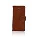 Befen Full Grain Genuine Leather Flip Wallet Case with Stand Feature, Credit Card Slots, Inner Pocket - for Apple iPhone 5 /5S /SE - Brown